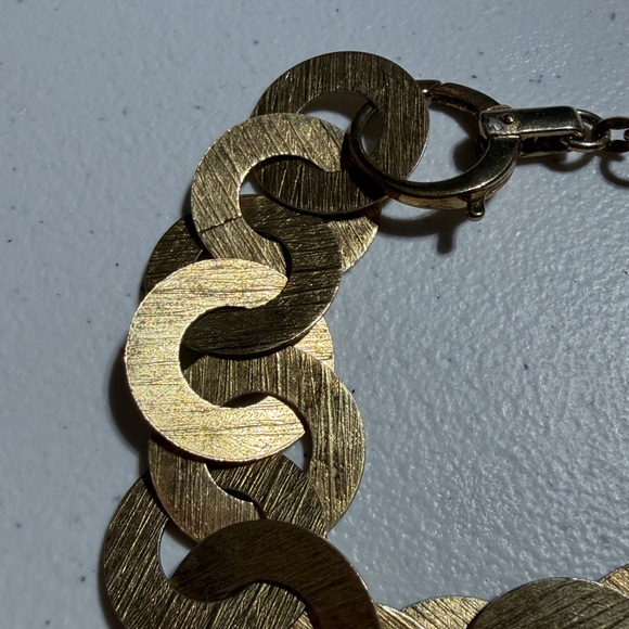 Vntg PR Ex Italy Vermeil Sterling Silver Textured Link Bracelet 8" 27.5g (2) - Picture 4 of 8